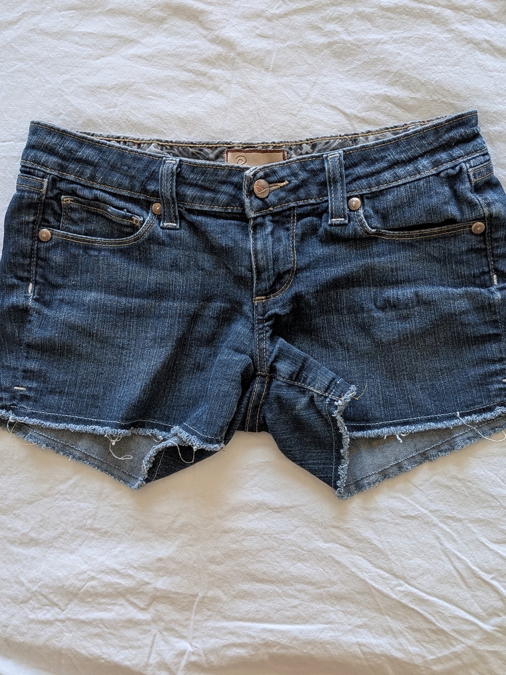 Paige Silver Lake Low Rise Jean Short